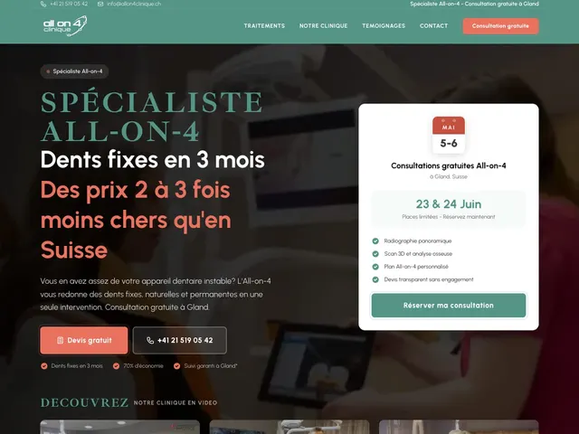 All-on-4 Clinique svájci fogászati weboldal