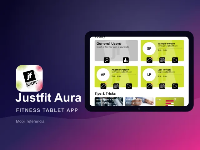Justfit Aura iOS mobil app