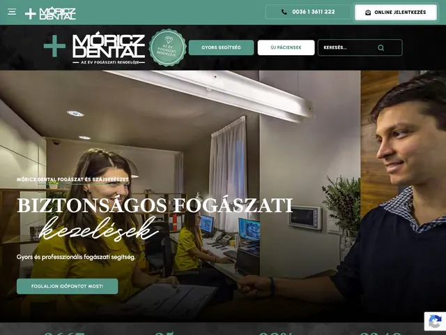 Móricz Dental weboldal